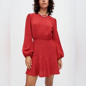 Maje ROMASY Red Cut‎ Out Logo Mini Dress NWT